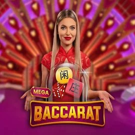 Mega Baccarat logo by Pragmatic Play at Casino sites